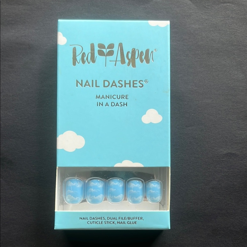 Red Aspen Blue Nail Dashes ( Hope’s Daydreams)